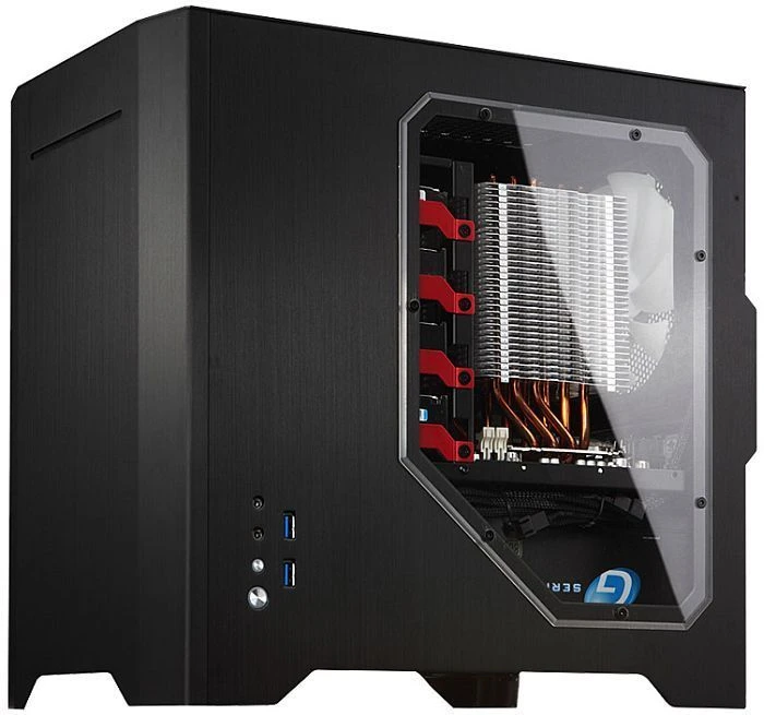 Cooltek W1 schwarz, Acrylfenster, Mini-ITX