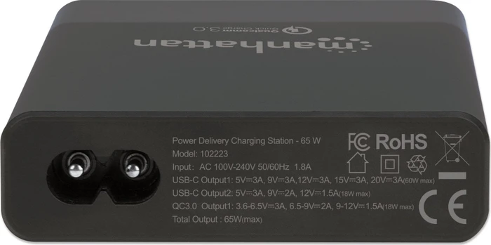 Manhattan Power Delivery-Ladestation 65W schwarz