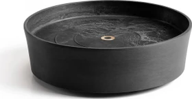 Ecopots Amsterdam Blumentopfuntersetzer mit Rollen rund 29cm dark grey