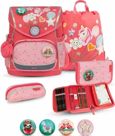 Belmil Premium Compact Plus Rose Quartz Schultaschen-Set, 5-tlg.