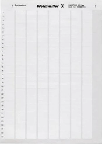 Weidmüller LM WriteOn 23/55 A4, weiß, 1 Blatt