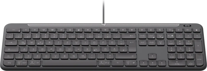 Logitech K620 Signature Slim Wired for Business, Graphite, USB, DE