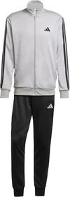 adidas Basic 3-Streifen French Terry Trainingsanzug medium grey heather/black (Herren)