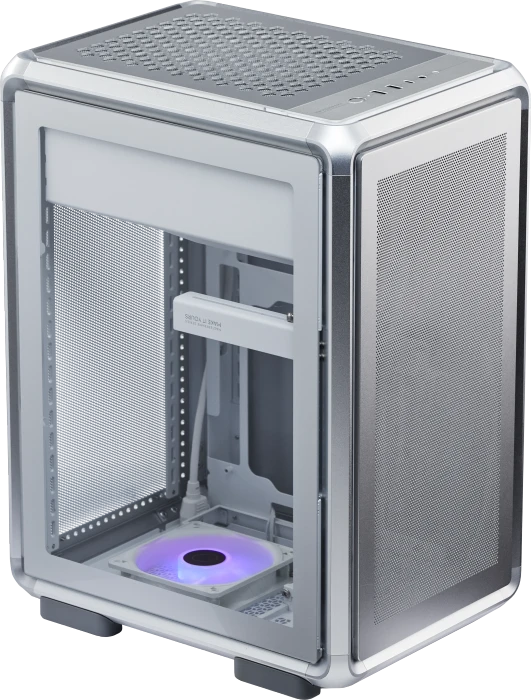 Cooler Master MasterFrame 400 Mesh, silber, Glasfenster