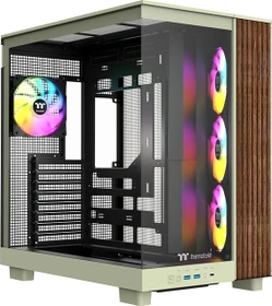 Thermaltake View 380 XL WS ARGB Matcha Green, grün/braun, Glasfenster