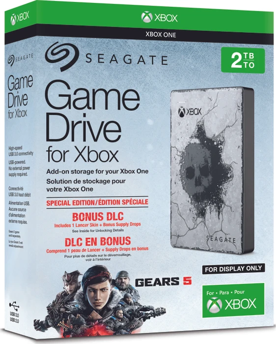 Seagate Game Drive for Xbox - Gears 5 Special Edition, 2TB, USB 3.0 Micro-B