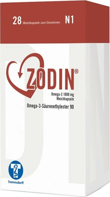Trommsdorff Zodin Omega-3 1000mg Weichkapseln, 28 Stück