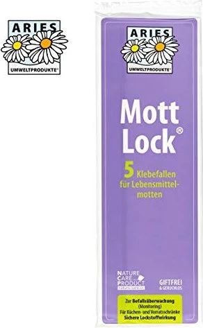 Aries Mottlock Klebefallen für Lebensmittelmotten, 5 Stück