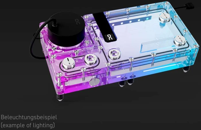 Alphacool Core Flat Reservoir 240 Rechts mit VPP Apex Pumpe