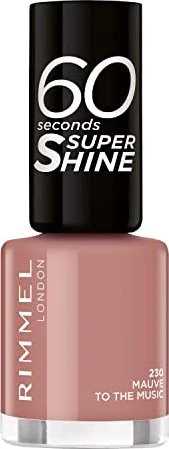 Rimmel 60 Seconds Super Shine Nagellack 230 Mauve To The Music, 8ml