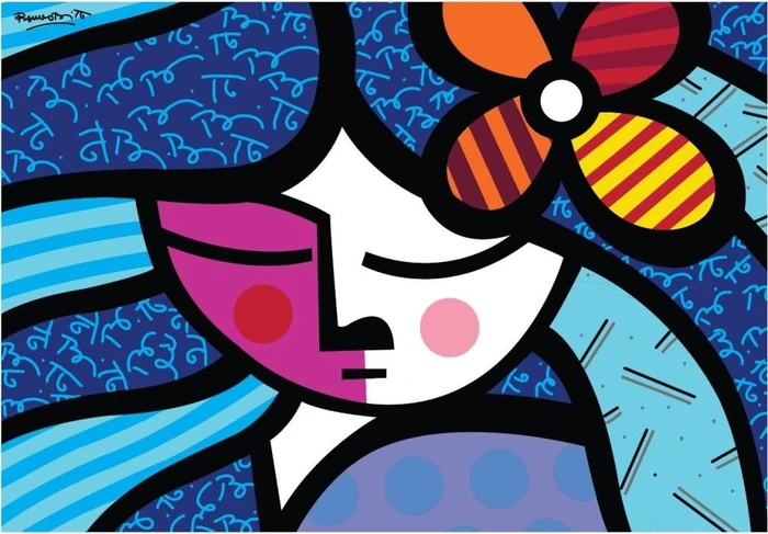 Bluebird Puzzle Romero Britto Girl with flower