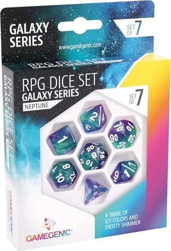 Gamegenic RPG Dice Set Galaxy Series neptune, 7 Stück