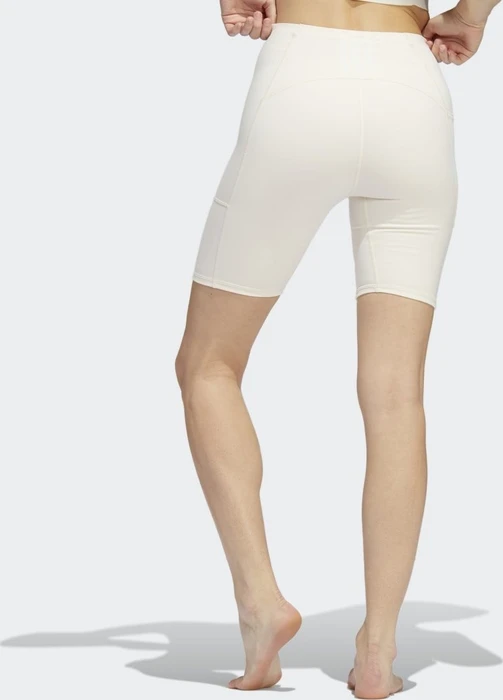 adidas Yoga 4 Elements Studio Pocket kurze Tight Shorts wonder white (Damen)