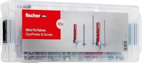 fischer Mini FixTainer DuoPower + Schrauben Schrauben/Dübel-Sortiment inkl. Werkzeugbox, 95 Stück