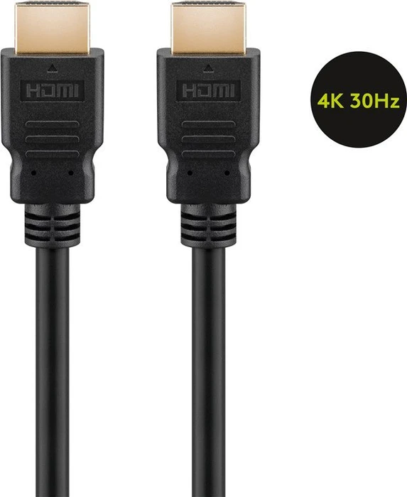 goobay High Speed mit Ethernet HDMI 1.4 Kabel schwarz, 1.50m