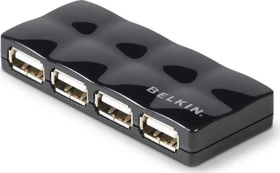 Belkin Mobile USB-Hub, 4x USB-A 2.0, USB 2.0 Mini-B [Buchse] (F5U404CWBLK)
