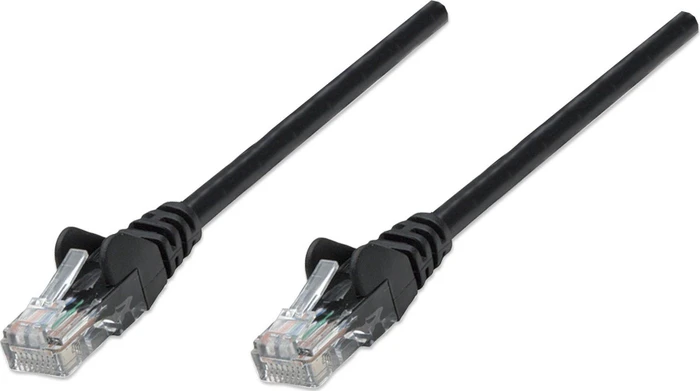 Intellinet Patchkabel, Cat5e, U/UTP, RJ-45/RJ-45, 1m, schwarz