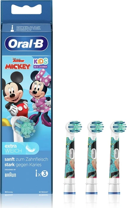 Oral-B Kids Mix Cars/Mickey/Princess Kinder-Ersatzbürste, 3 Stück