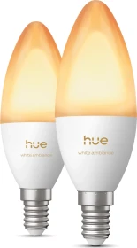 Philips Hue White Ambiance 500 LED-Bulb E14 3.7W, 2 Stück