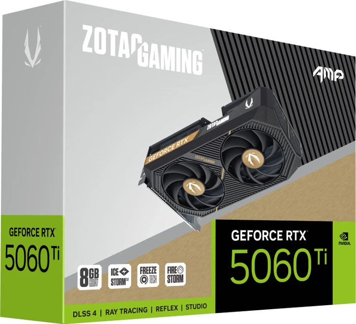 Zotac Gaming GeForce RTX 5060 Ti AMP, 8GB GDDR7, HDMI, 3x DP