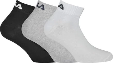 Fila Sneaker Socken schwarz/grau/weiß, 3 Paare
