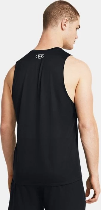 Under Armour Tech Funktionsshirt ärmellos schwarz/weiß (Herren)