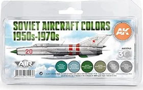 AK-Interactive 3rd Gen Acrylic Colors Soviet Aircraft Colors 1950s-1970s Farbset, 6-tlg.