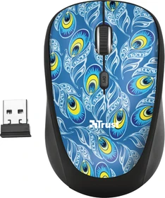 Trust Yvi Wireless Mouse Peacock, USB