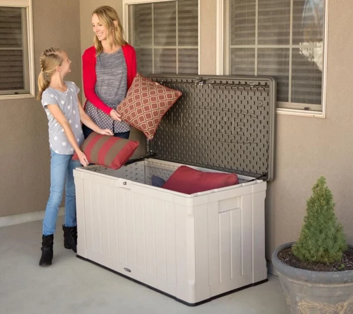 Lifetime Kissenbox Harmony Gartenbox 440l lichtgrau