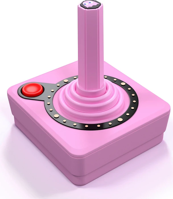 Atari CX40+ Wireless Joystick Ghost Edition Pinky rosa