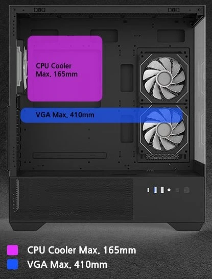 Zalman Chronix Black, schwarz, Glasfenster