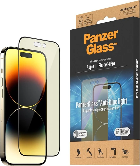 PanzerGlass Ultra-Wide Fit Anti-blue light für Apple iPhone 14 Pro
