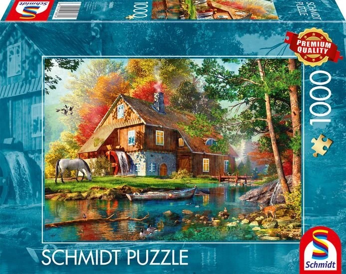 Schmidt Spiele Wassermühle im Herbst