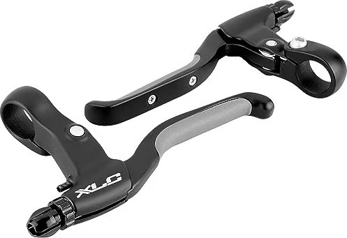 XLC BL-V05 4-Finger Bremshebel Set schwarz/silber