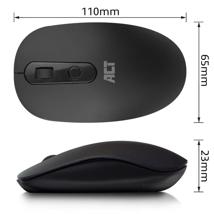 Act Wireless Mouse 1200dpi schwarz, USB