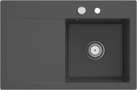 Villeroy & Boch Subway Style 45 Einbau Becken rechts mit Excenterbetätigung graphite
