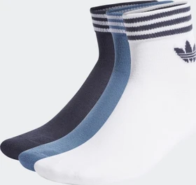 adidas Trefoil Ankle Socken white/altered blue/shadow navy, 3 Paare