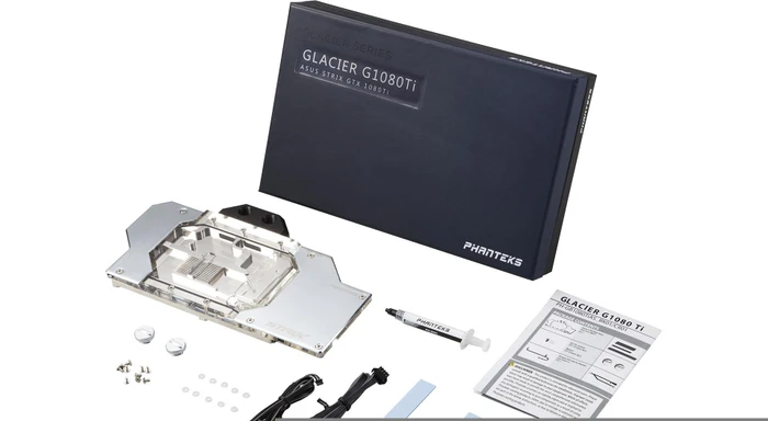 Phanteks Glacier GTX 1080 Ti ASUS Strix GPU Block, chrome