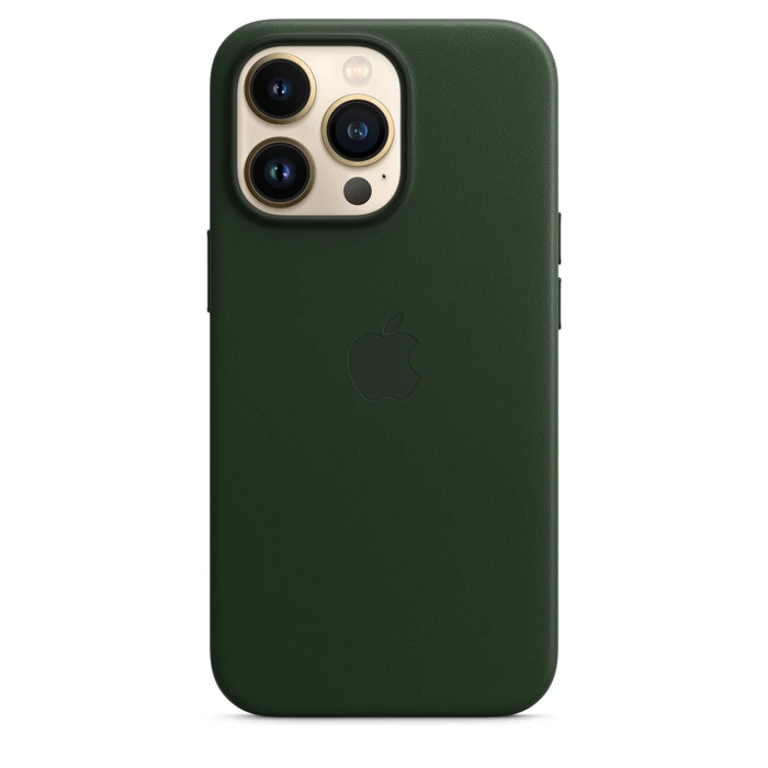 Apple Leder Case mit MagSafe für iPhone 13 Pro schwarzgrün