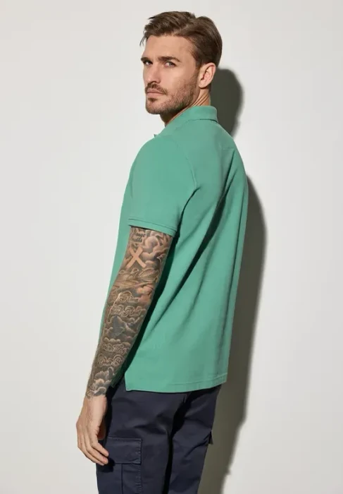 Street One Piquée mit Logo Poloshirt kurzarm mint green (Herren)