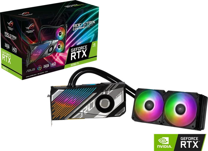 ASUS ROG Strix LC GeForce RTX 3090 Ti, ROG-STRIX-LC-RTX3090TI-24G-GAMING, 24GB GDDR6X, 2x HDMI, 3x DP