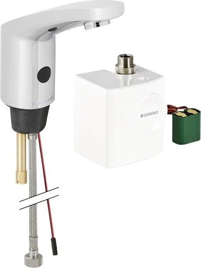 Geberit Typ 185 Waschtischarmatur mit Generatorbetrieb hochglanz-verchromt