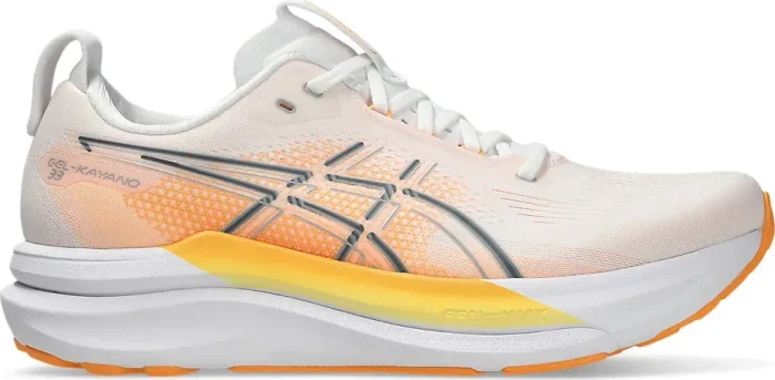 Asics Gel-Kayano 33 white/stadium orange (Herren)