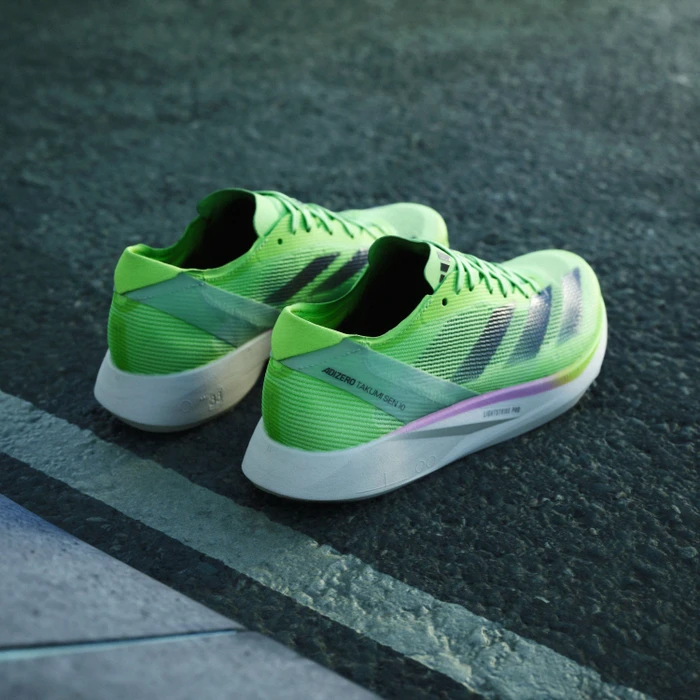 adidas Adizero Takumi Sen 10 green spark/aurora metallic/lucid lemon (Damen)