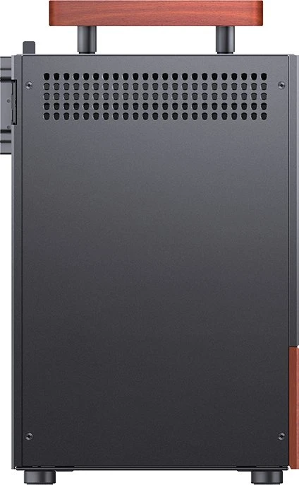 Jonsbo T6 Black, schwarz/braun, Glasfenster, Mini-ITX