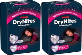 Huggies DryNite Girls Einwegwindel, 8-15J, 24-57kg, 9 Stück