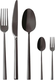 Sambonet Rock Edelstahl PVD Besteck-Set schwarz, 60-tlg.