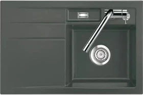 systemceram Bela 78 Einbau Becken rechts mit Ablauffernbedienung schiefer