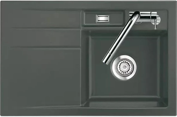 systemceram Bela 78 Einbau Becken rechts mit Ablauffernbedienung schiefer