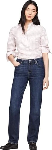 Tommy Hilfiger Straight mit mittelhohem Bund Jeans dark blue (Damen)